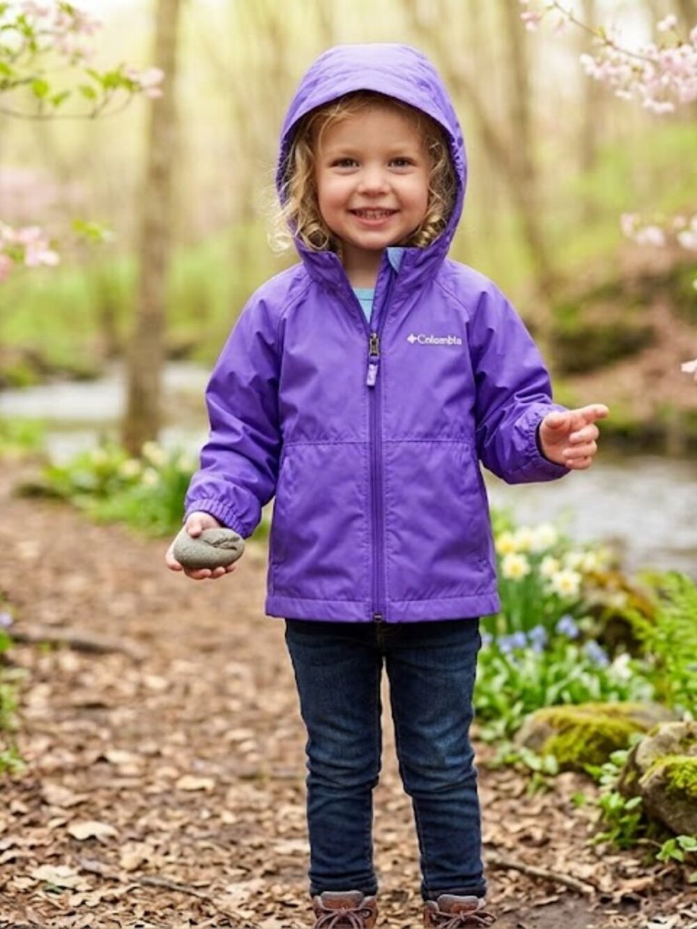 Columbia Switchback II Rain Jacket 4T Toddler Windbreaker Hooded Purple Coat